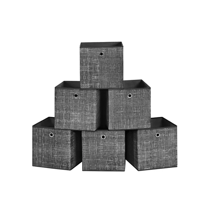 Juego de 6 Cajas de Almacenamiento 30 x 30 x 30 cm-SONGMICS