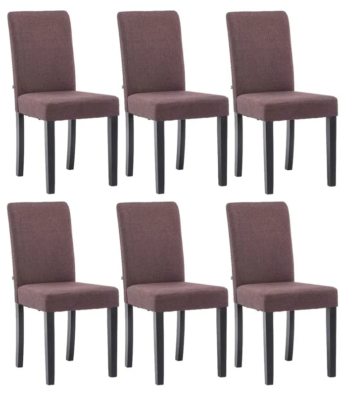 Juego de 6 sillas de comedor Ina de tela 41x47x91 cm