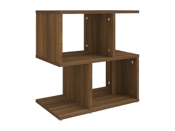 Kerwin Mesita de noche madera contrachapada marrón roble 50x30x51,5cm