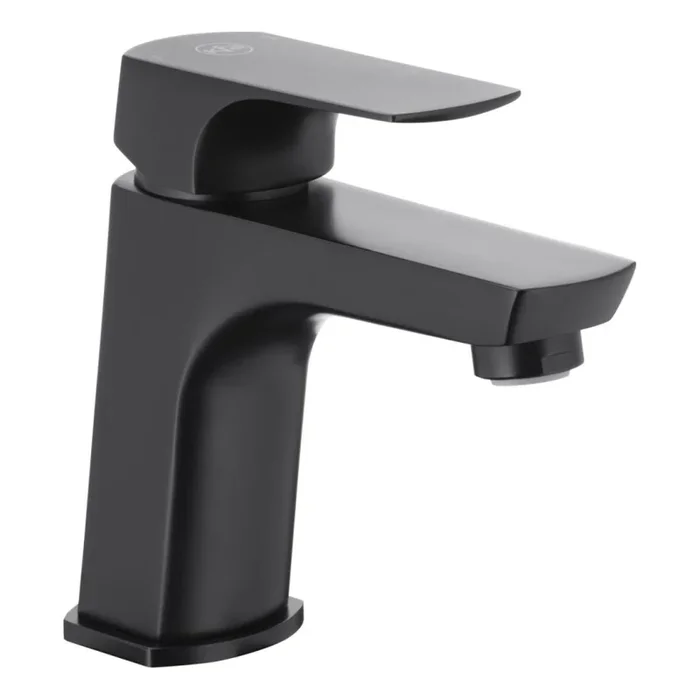 KFA Armatura 5532-815-81 – Grifo de lavabo + desagüe con rebosadero MOKAIT 13,9 cm latón/mate negro
