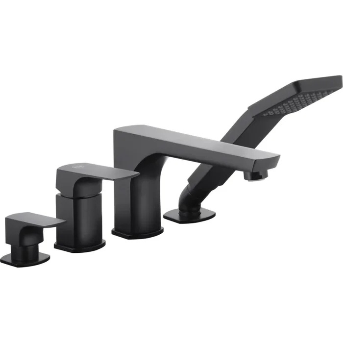 KFA Armatura 5535-210-81 – Grifo de bañera 4 agujeros MOKAIT latón/mate negro