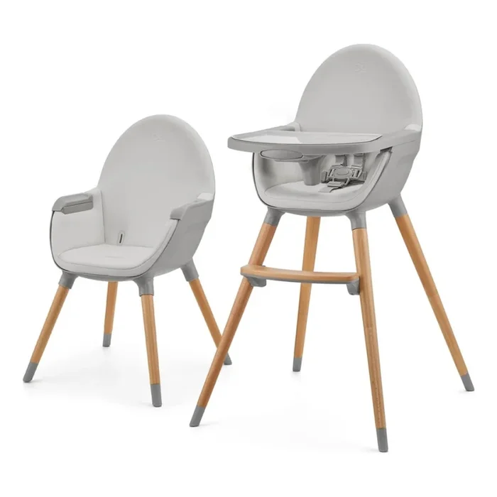 KINDERKRAFT – Silla de comedor para niños 2v1 FINI2 haya/gris