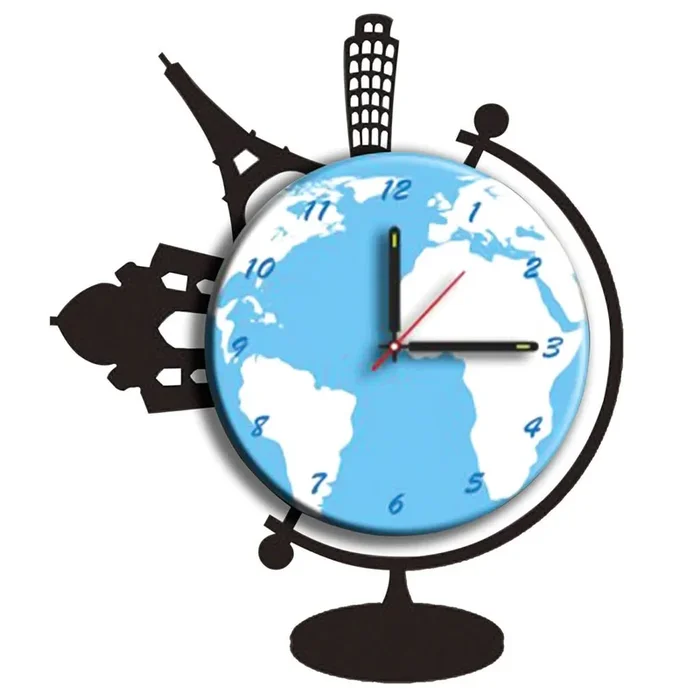 Kit reloj de vinilo azul 40x48cm