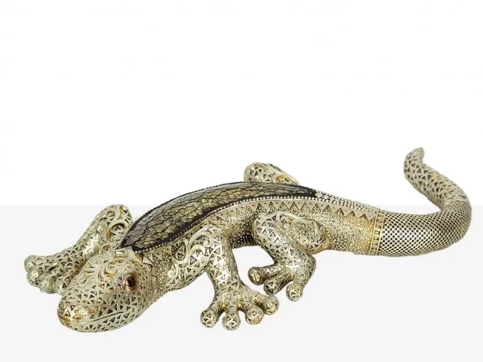 Lagarto Dorado/mosaico Resina