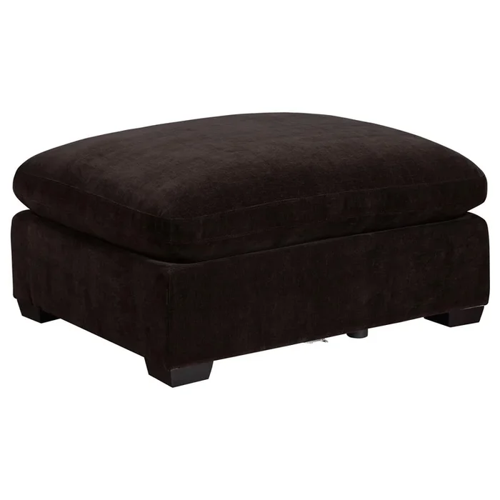Lakeview Dark Chocolate Upholstered Ottoman