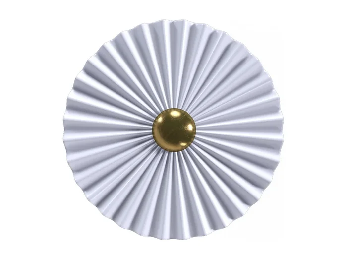 Lámpara Aplique de Pared Flor en Metal Blanco y Dorado – 30CM Blanco
