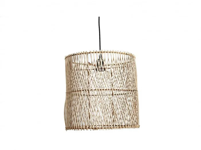Lampara Colgante Cilindro Rattan