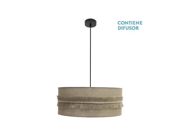 Lampara Colgante De Modelo Kala Acabado En Beige