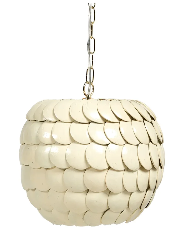 Lámpara colgante MASKELIYA Cáscara de coco Beige