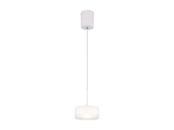 Lámpara colgante metal blanco mate, LED