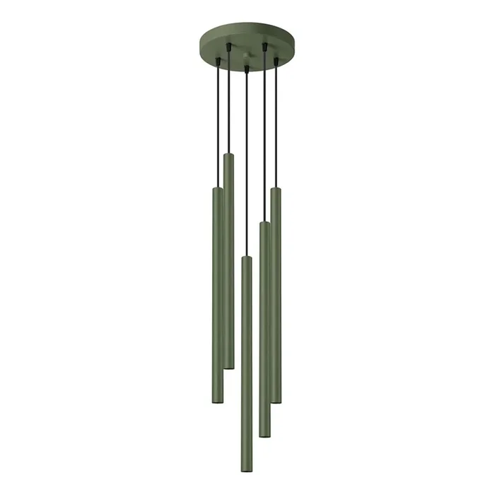 Lámpara colgante PASTELO 5xG9/8W/230V verde