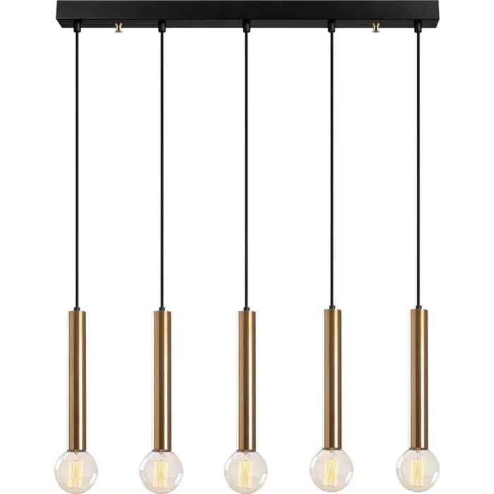 Lámpara colgante TEMPO con cable 5xE27/40W/230V, dorada