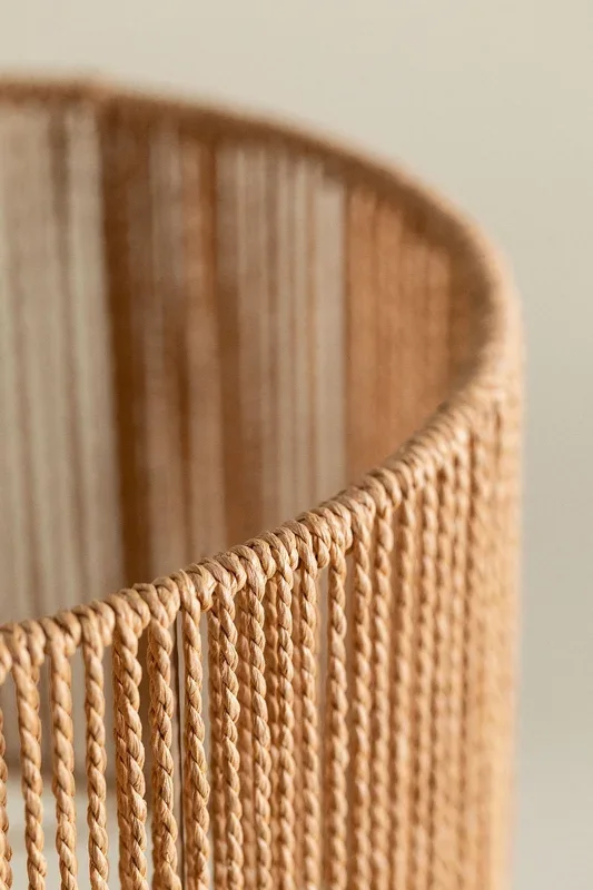 Lámpara de Mesa en Papel Trenzado Carisa Natural – SKLUM