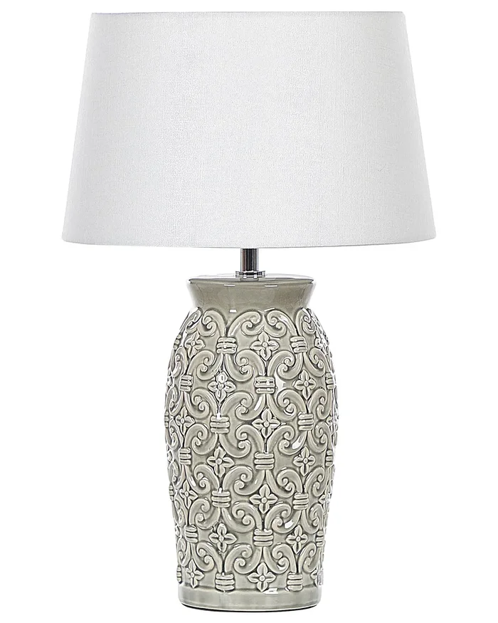 Lámpara de mesa KHOPER Cerámica Gris