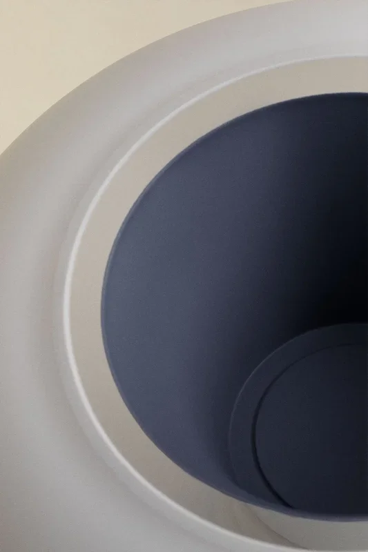 Lámpara de Mesa LED en Cristal y Acero Deruent Azul Lapislázuli – SKLUM