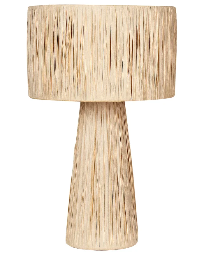 Lámpara de mesa WELMEL Mimbre Natural