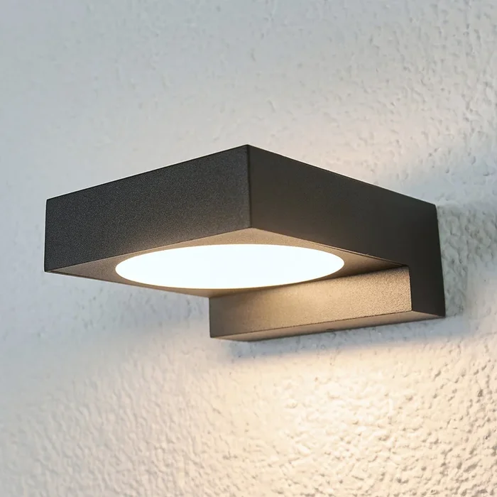 Lámpara de pared LED para baño Natalja, negro