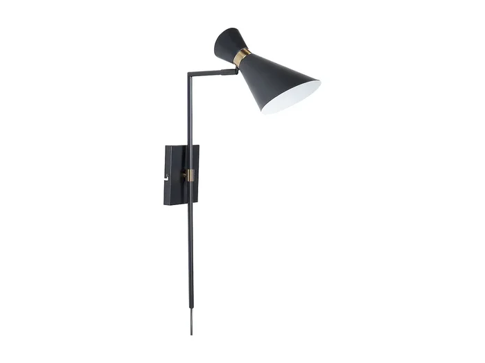 Lámpara de pared MELAWI ajustable Metal Negro