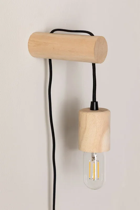 Lámpara de Pared Torsa Marrón Madera Natural – SKLUM