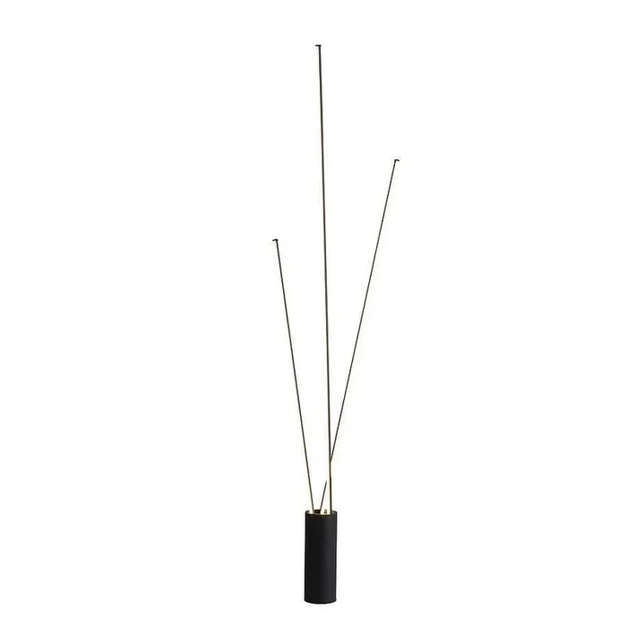 lampara de pie aluminio color negro serie vertical 11cm