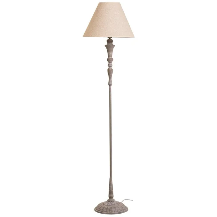 Lámpara de pie de metal gris 38x38x155