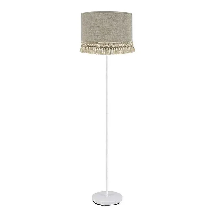 lampara de pie metal color blanco serie vera 40cm