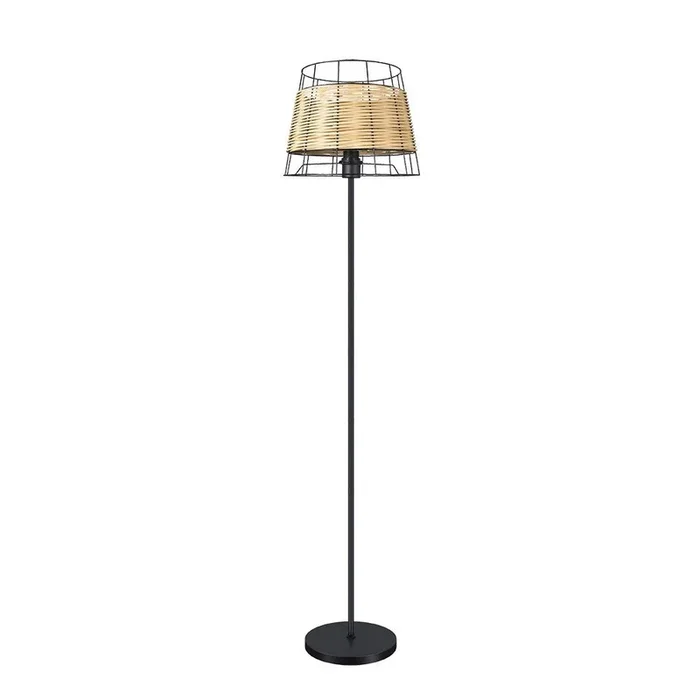 lampara de pie metal color negro serie burano 32cm