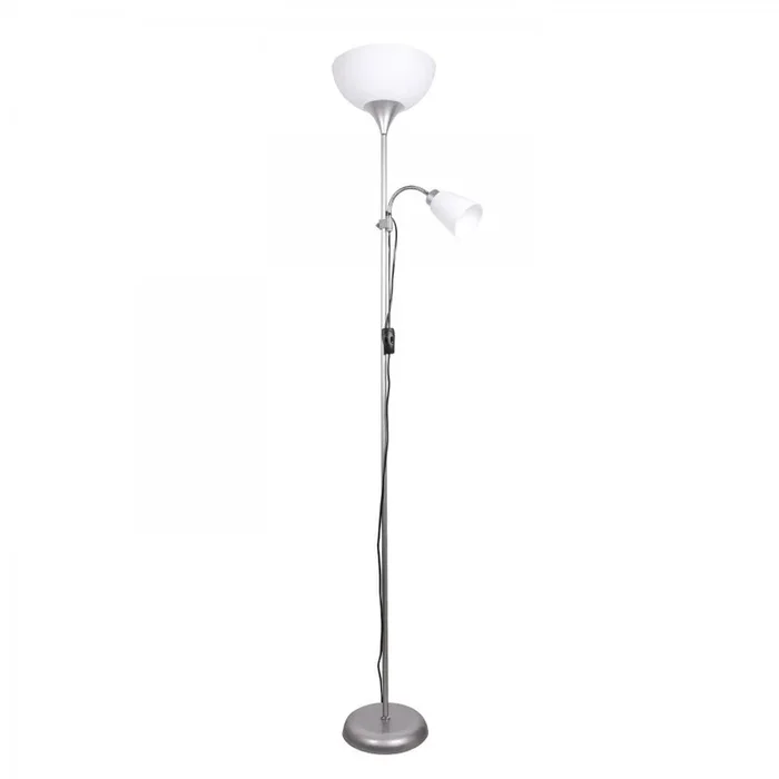 lampara de pie metal color plata serie varese 28cm