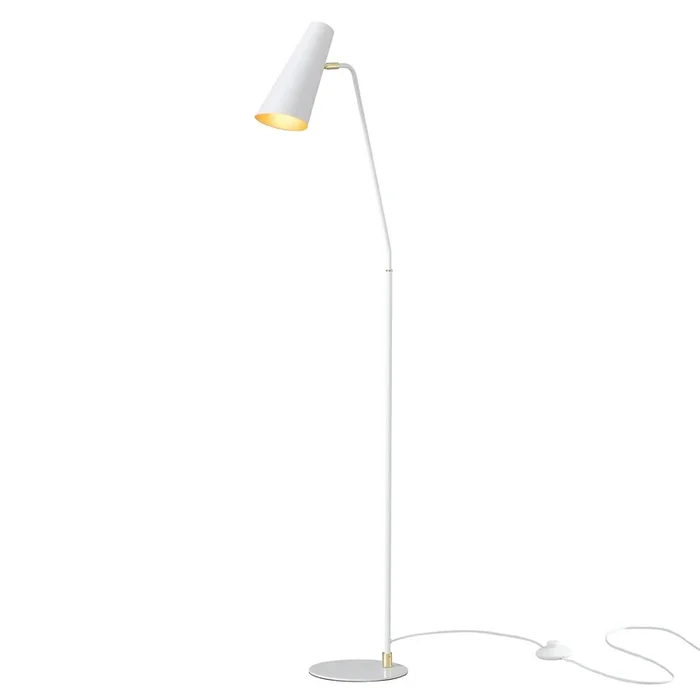 Lámpara de pie Norwich pantalla ajustable 1 x E27 altura 160 cm metal blanco [lux.pro]