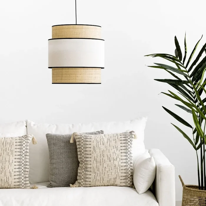 Lámpara de techo blanca Bali Natural – Kenay Home