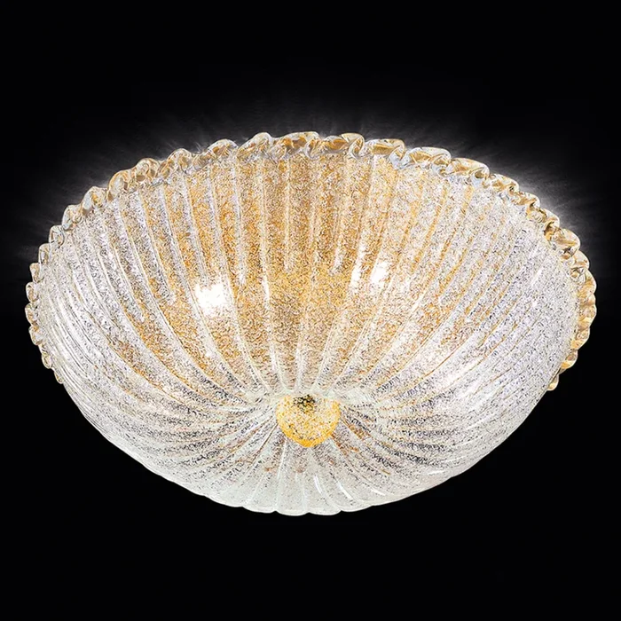 Lámpara de techo Budino oro transparente 50 cm