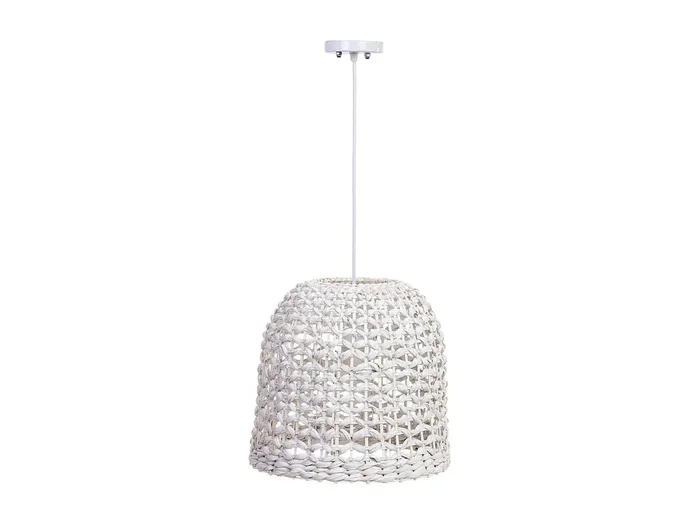 Lámpara de techo de bambú blanco D33x30h cm