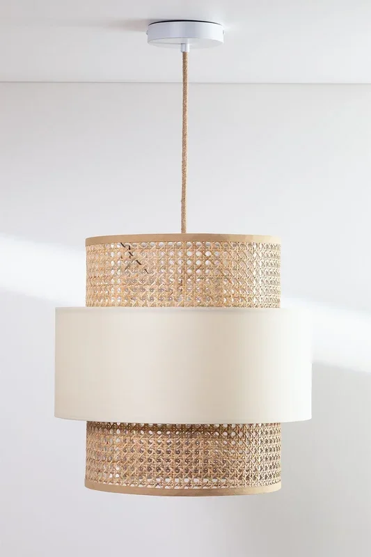 Lámpara de Techo en Ratán Satu Beige Lino – SKLUM