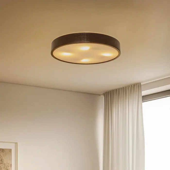 Lámpara de techo Envostar Kerio, Ø 57,5 cm, wengué