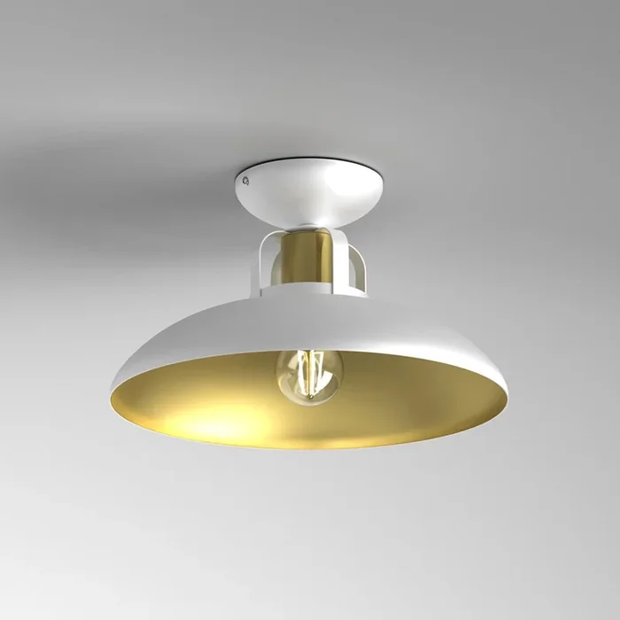 Lámpara de techo Felix, blanco/dorado