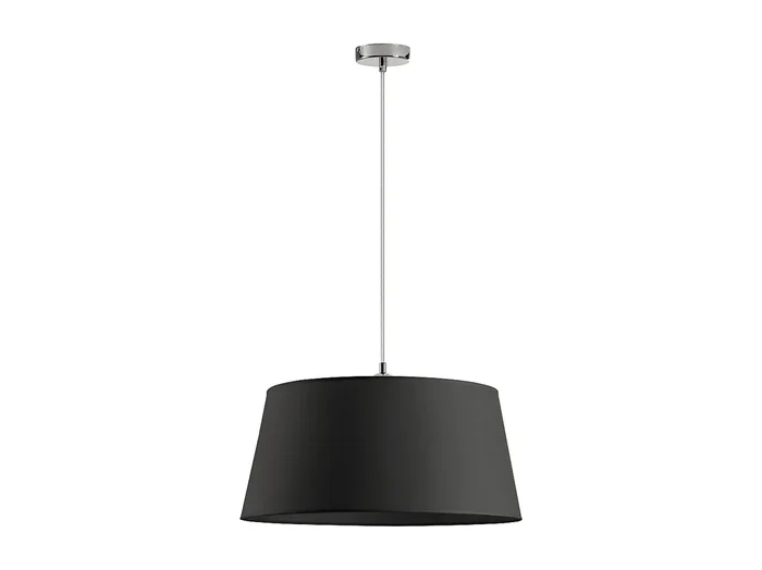 Lámpara de techo FIRENZE estilo clásico y moderno – Alt. 190 cm – cable transparente – Pantalla ø50 cm – E27 60W – IP20 – acero y beige