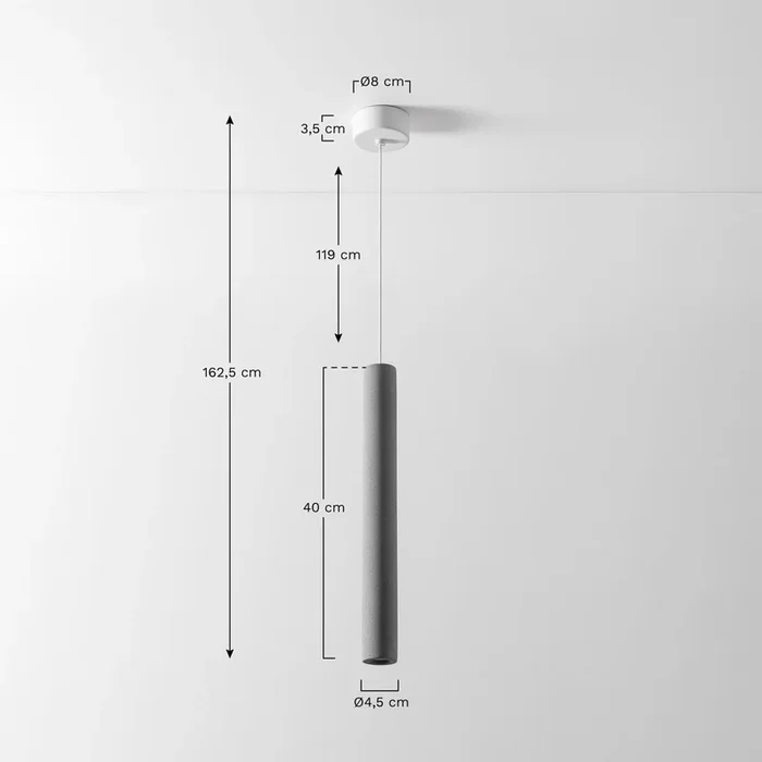 Lámpara de Techo LED en Cemento Amewa Gris Claro – SKLUM
