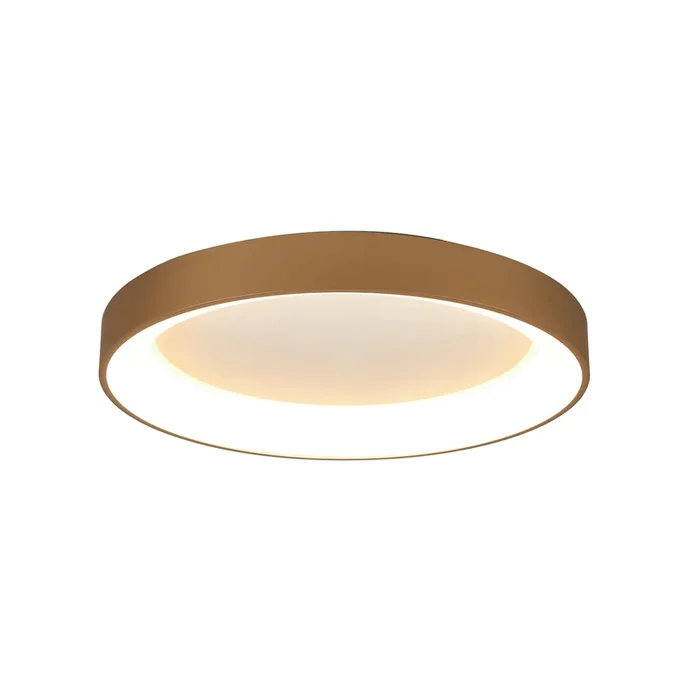 Lámpara de techo LED Niseko II CCT control remoto Ø65cm color oro