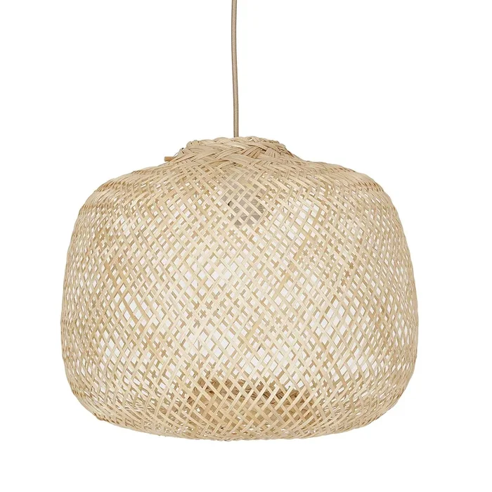Lámpara de techo mimbre natural trenzado Lorraine Vintahome
