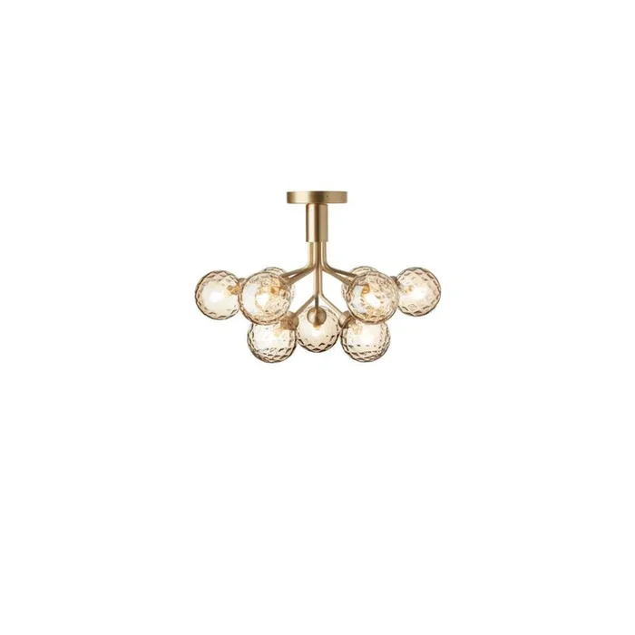 Lámpara de techo Nuura Apiales 9, Ø 60 cm, color latón/dorado