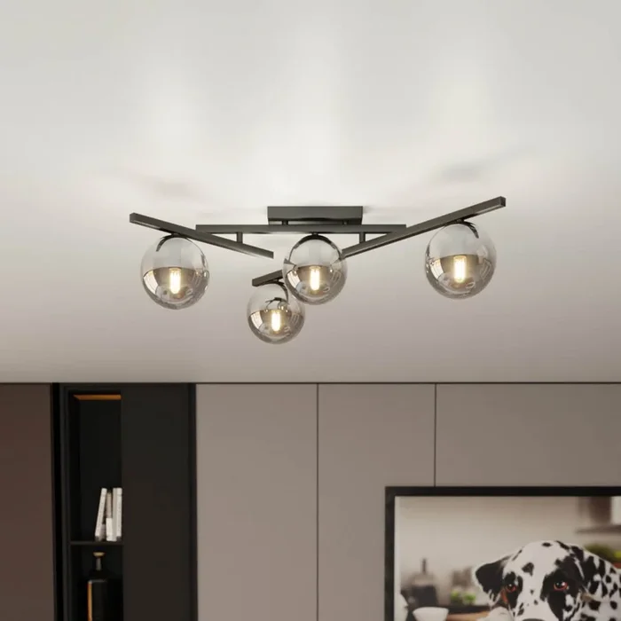 Lámpara de techo Smart, negro/grafito, 4 luces