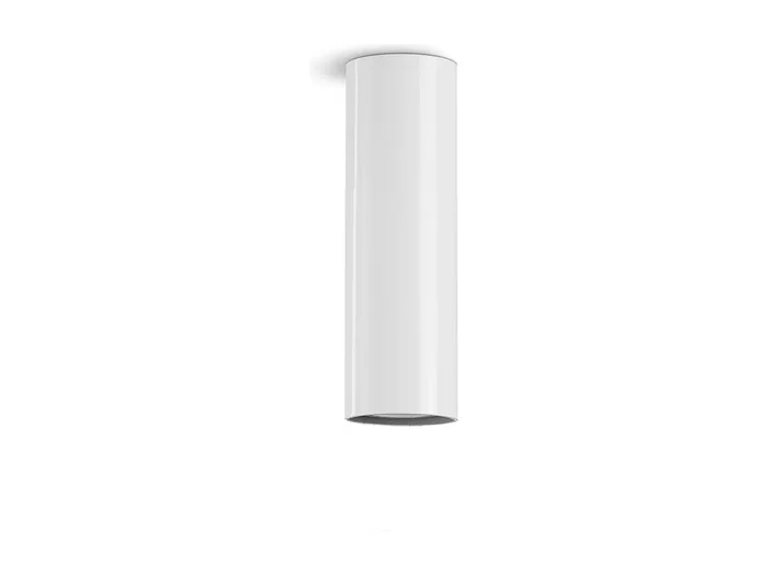Lámpara de techo TANIA estilo moderno – Alt. 17 cm x D. 5,5 cm – GU10 50W – acero y blanco- IP20