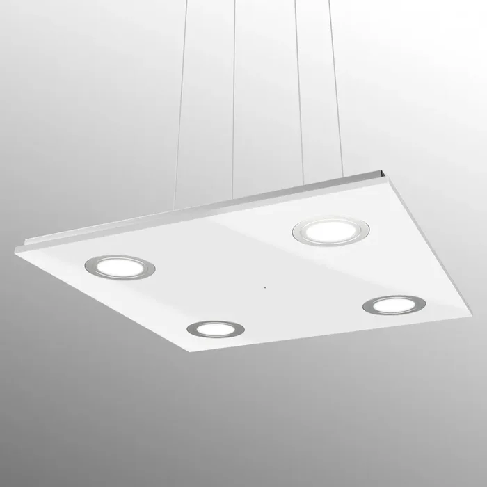 Lámpara LED colgante Pano cuadrangular, blanco