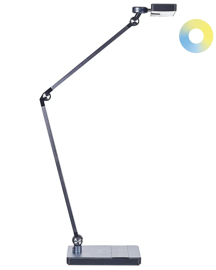 Lámpara LED de escritorio LACERTA con cargador inalámbrico Metal Negro