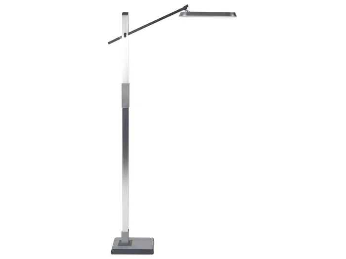 Lámpara LED de pie AQUARIUS con regulador de intensidad Metal Plateado