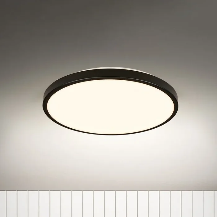 Lámpara LED de techo Chet, blanca, plástico, 29 cm, sensor, IP54