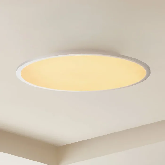 Lámpara LED de techo Lindby Narima, CCT, Ø 60 cm, plata