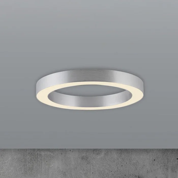Lámpara LED de techo PURE Lines, Ø 35 cm, color plateado, CCT