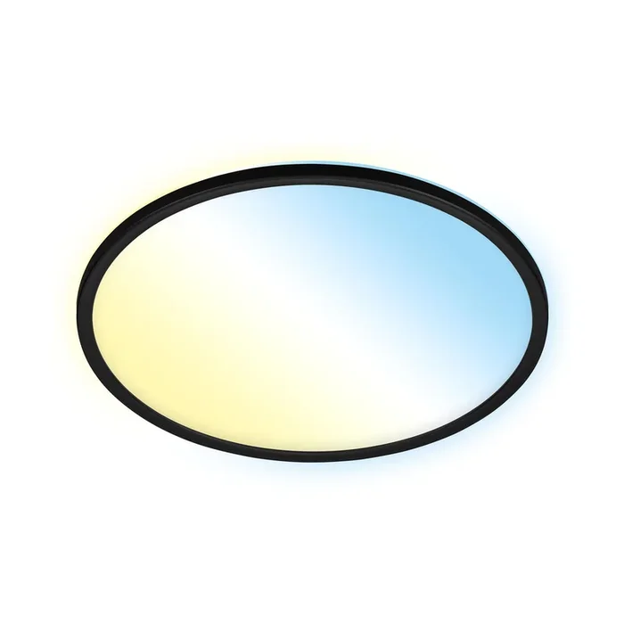 Lámpara LED de techo Slim S atenuable CCT negro Ø 29 cm