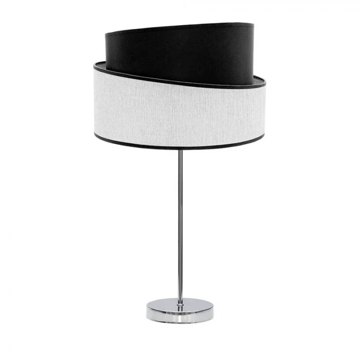 lampara sobremesa metal color cromo serie hara 30cm